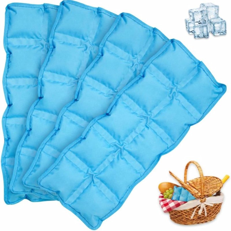 Reusable Ice Packs for Lunch Boxes – 10" x 4" Dry Ice Pack, Long‑Lasting Slim Freezer Packs for Lunch Bags, Coolers, Travel, Therapy, Camping, Flexible Cold Pack for Food (Ice Pack 10" x 4" x 0.7")