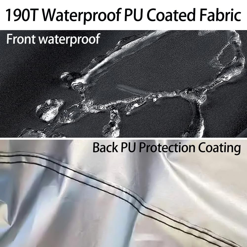 Bike Covers for 2 or 3 Bikes, 2XL Large Outdoor Waterproof Bicycle Covers with Lock Hole for Mountain Road Electric Bicycle Bikes