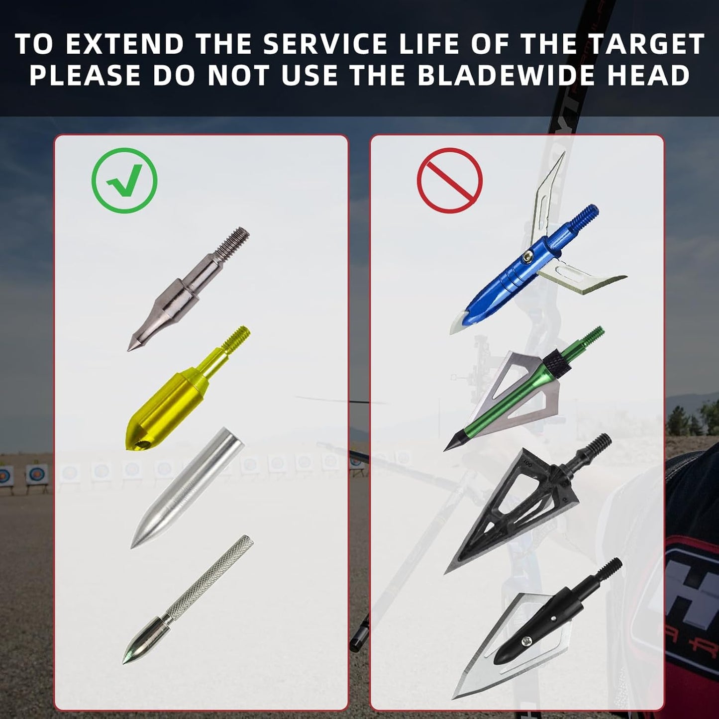 Multi-Sided Archery Target Block - High Polymer Fiber Bow & Arrow Target | Lightweight Handheld Design