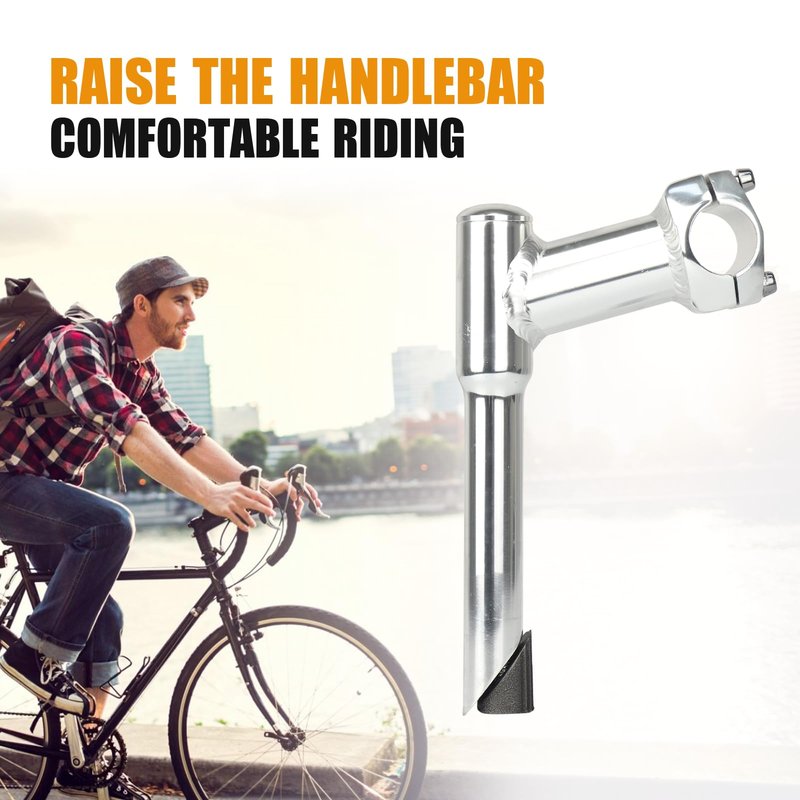 WEEROCK Bike Stem 25.4 * 22.2mm（1 * 0.87 Inch） Aluminum Alloy Gooseneck Shape Length 160mm(6.3 Inch) Bicycle Stem