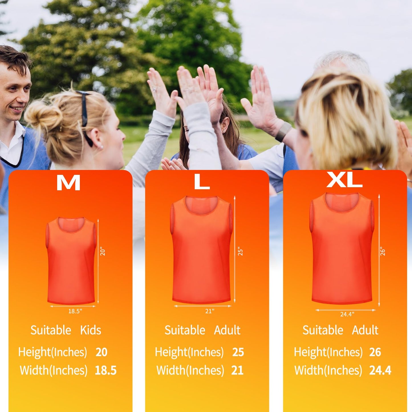 Antoyo Soccer Pinnies Youth with Numbers Scrimmage Team Pinnies Practice Vests Pinnies Jerseys for Basketball Soccer Football Bibs for Youth Adult