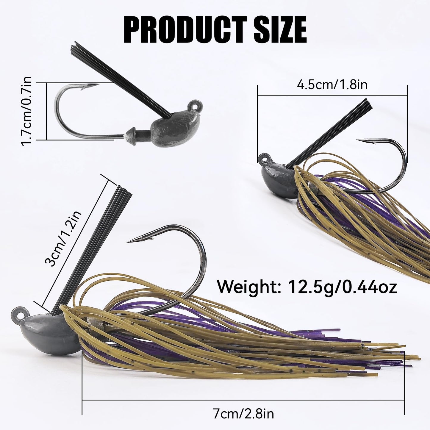 LUREBITE Weedless Football Jigs for Bass Fishing