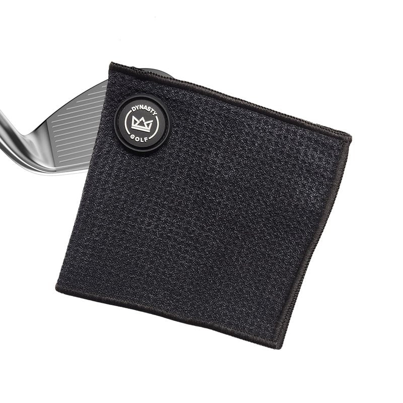 Golf Ball Cleaning Towel, Pocket-Size Greenside Mini Golf Towel with Magnetic Pickup, Waffle Microfiber