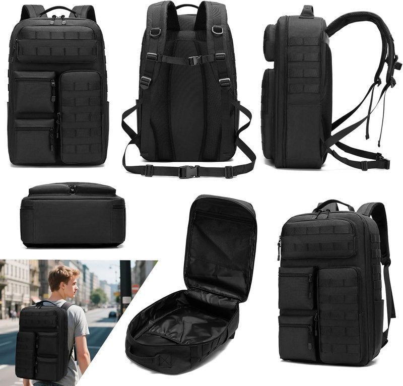 Tactical Camo Backpack - Waterproof MOLLE Design for Camping, Hunting & Emergency Preparedness | Unisex Durable Gear