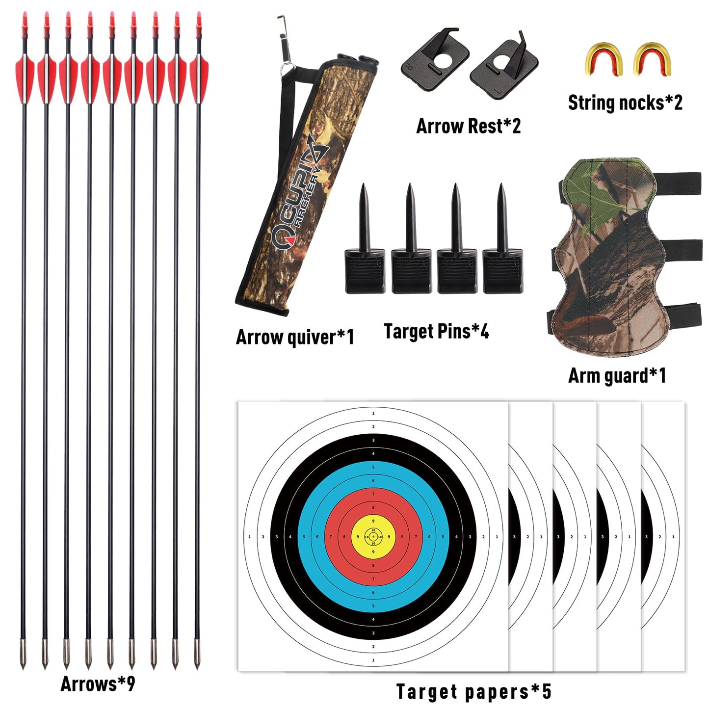 LWANO Archery Recurve Bow and Arrow Set for Adult/Youth/Teens Beginners