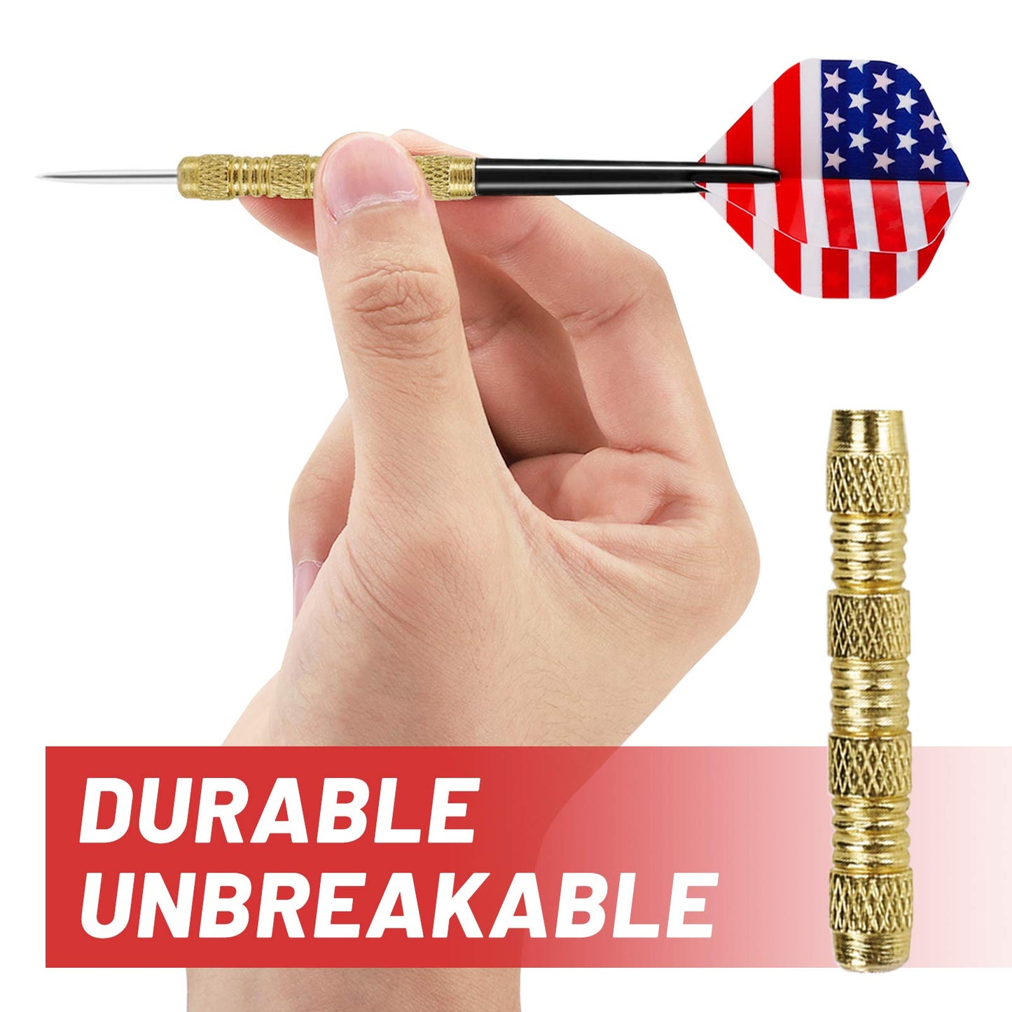 Accmor Metal Tip Darts, Steel Tip Darts, 14 Grams Professional Metal Darts, Darts Metal Tip Set, Metal Darts for Dartboard, 18 pcs ﻿