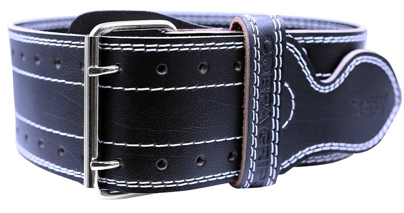 Weight Power Lifting Belt 4” Wide Cobra Grips Premium Genuine Leather Belt for Men & Women Adjustable Weightlifting Back Support (Black, X-Large 41"-49")