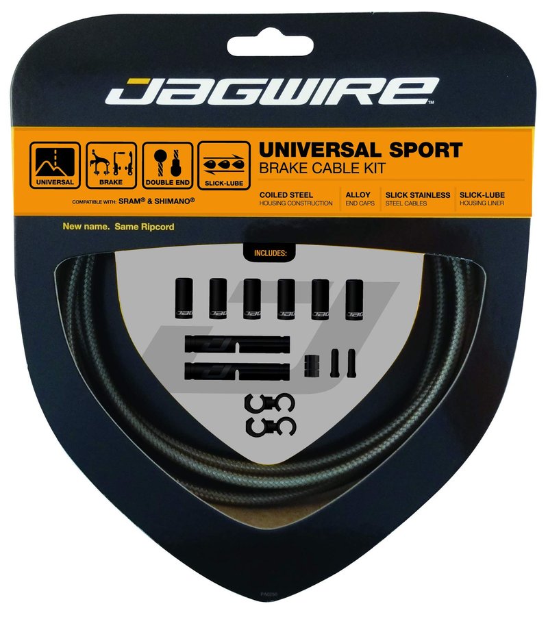 Jagwire Universal Sport Brake Cable Kit, Carbon Silver