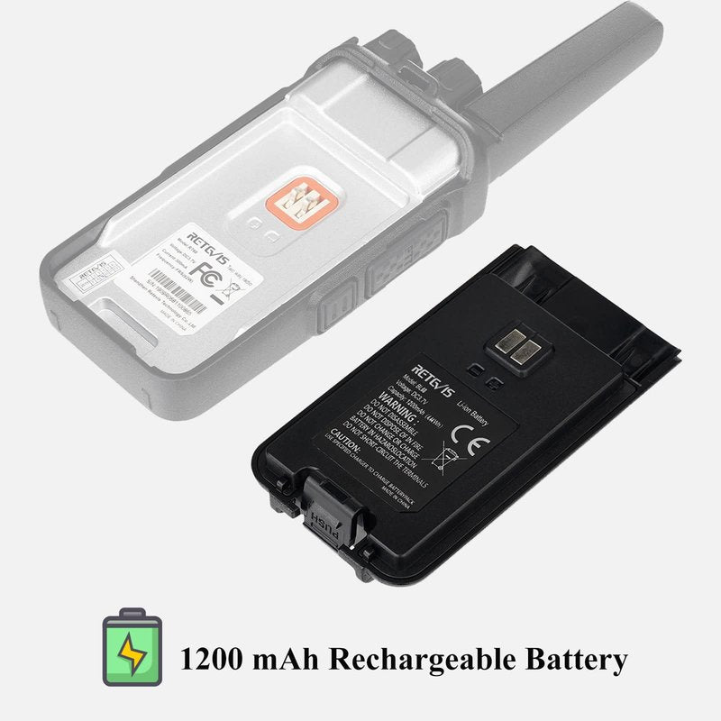 Retevis RT68 Walkie Talkie Battery,1200mAh 3.7V Original Li-ion Battery,Compatible with Retevis RT68 Two Way Radios (6 Pack)