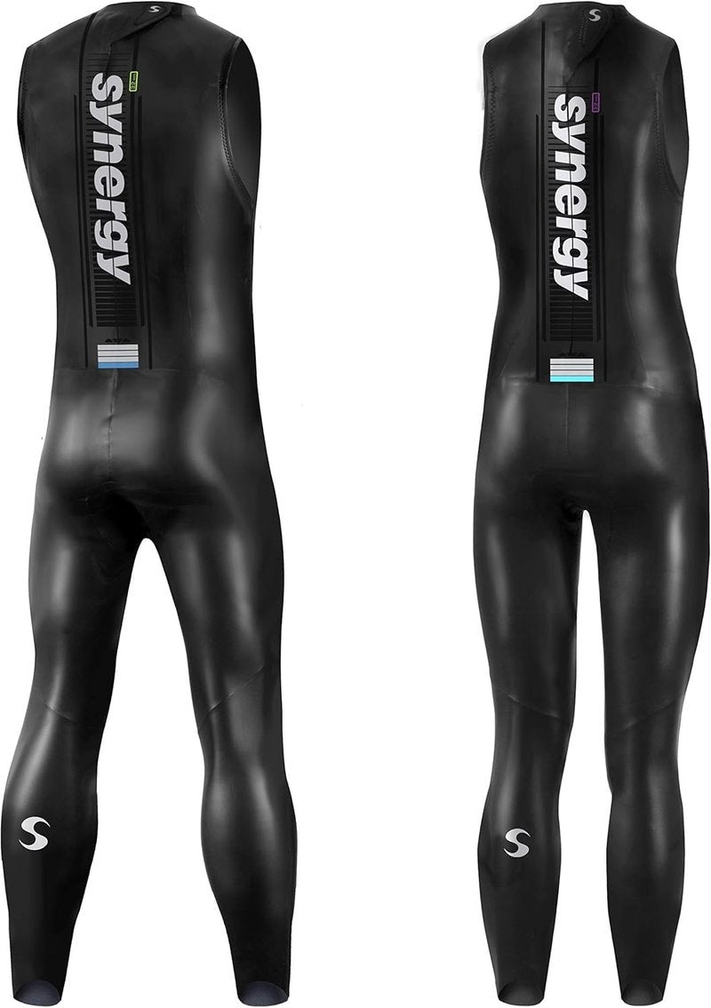 Synergy Triathlon Wetsuit - 3/2mm Sleeveless Long John Smoothskin Neoprene for Open Water Swimming