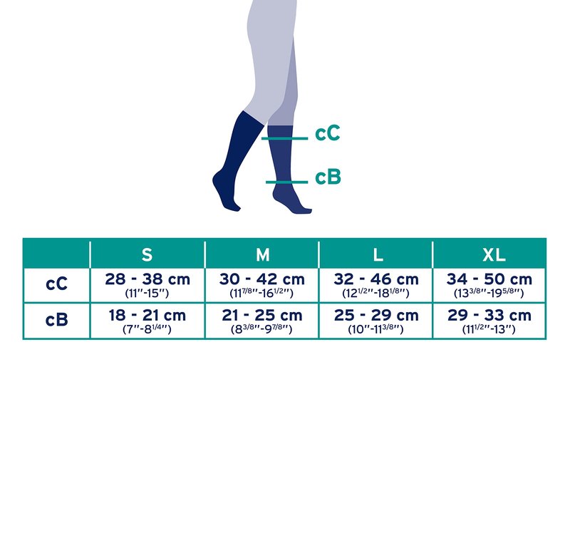 JOBST 7528902 Sport Compression Sock, Knee High, 15-20mmHg, White/Grey, Large