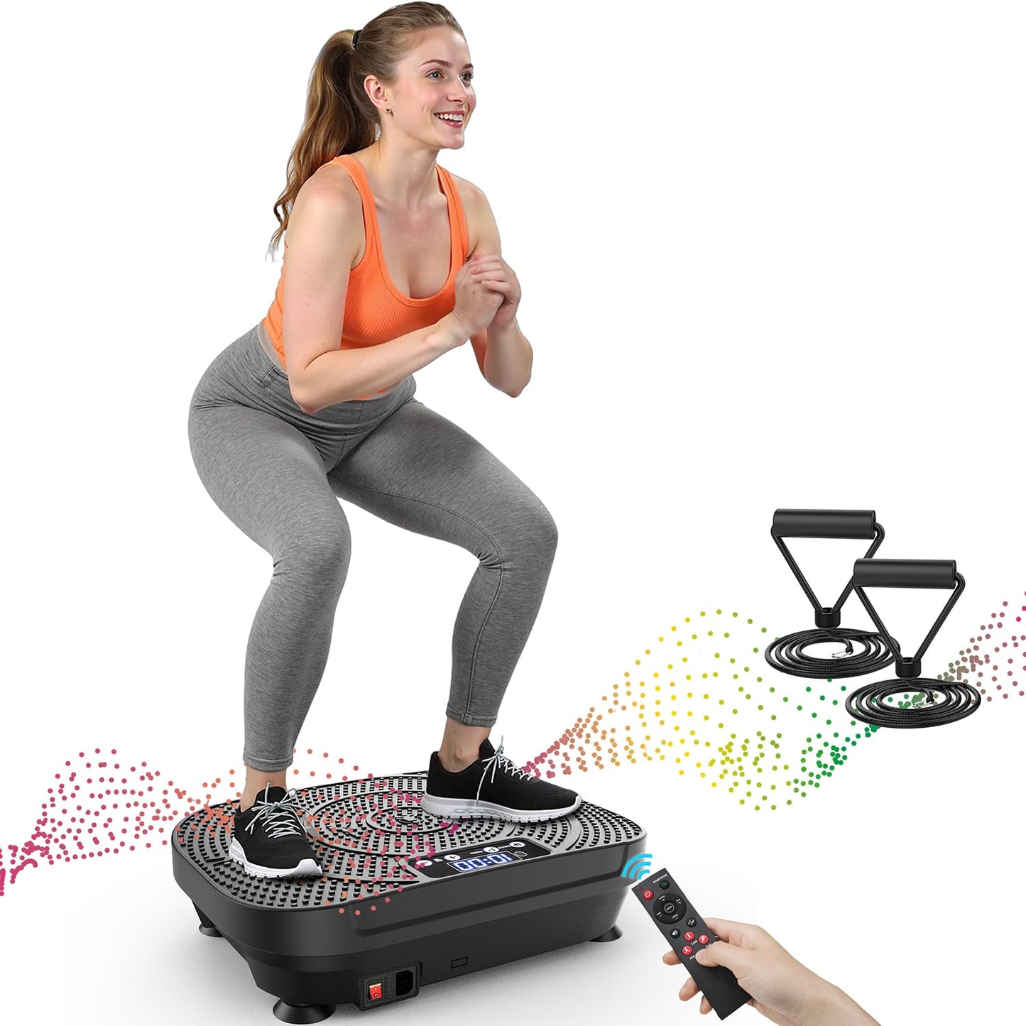 AXV Vibration Plate Fitness Platform Exercise Machine Vibrating Shaking Full Body Shaker Workout Vibrate Stand Shake Board Sport for Weight Loss Fat Burner for Gym Home Office