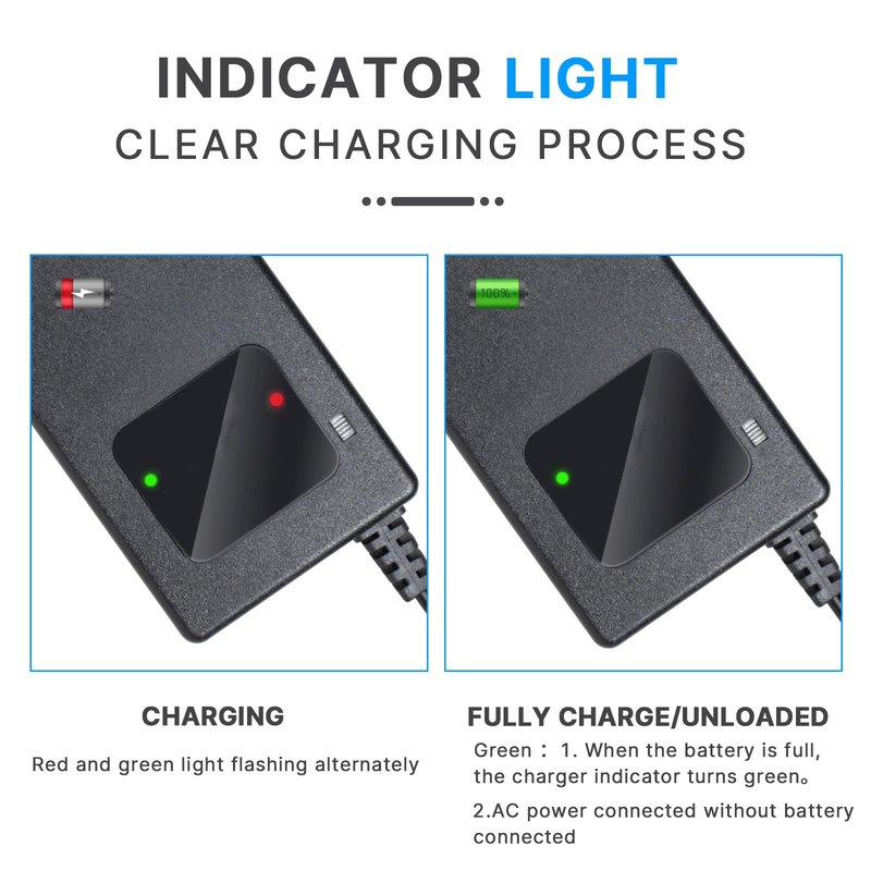 YZPOWER 29.4V 5Amp Lithium Battery Charger 3 Pin XLR Connector for 24V 25.2V Li-ion Batteries Pack,24V Smart Power Suppluy Fast Charging with Display Built-in Fan