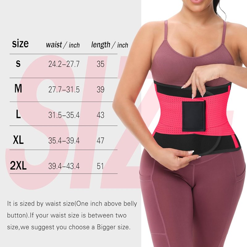 VENUZOR Waist Trainer Belt for Women - Slimming Waist Cincher & Body Shaper | Adjustable Size