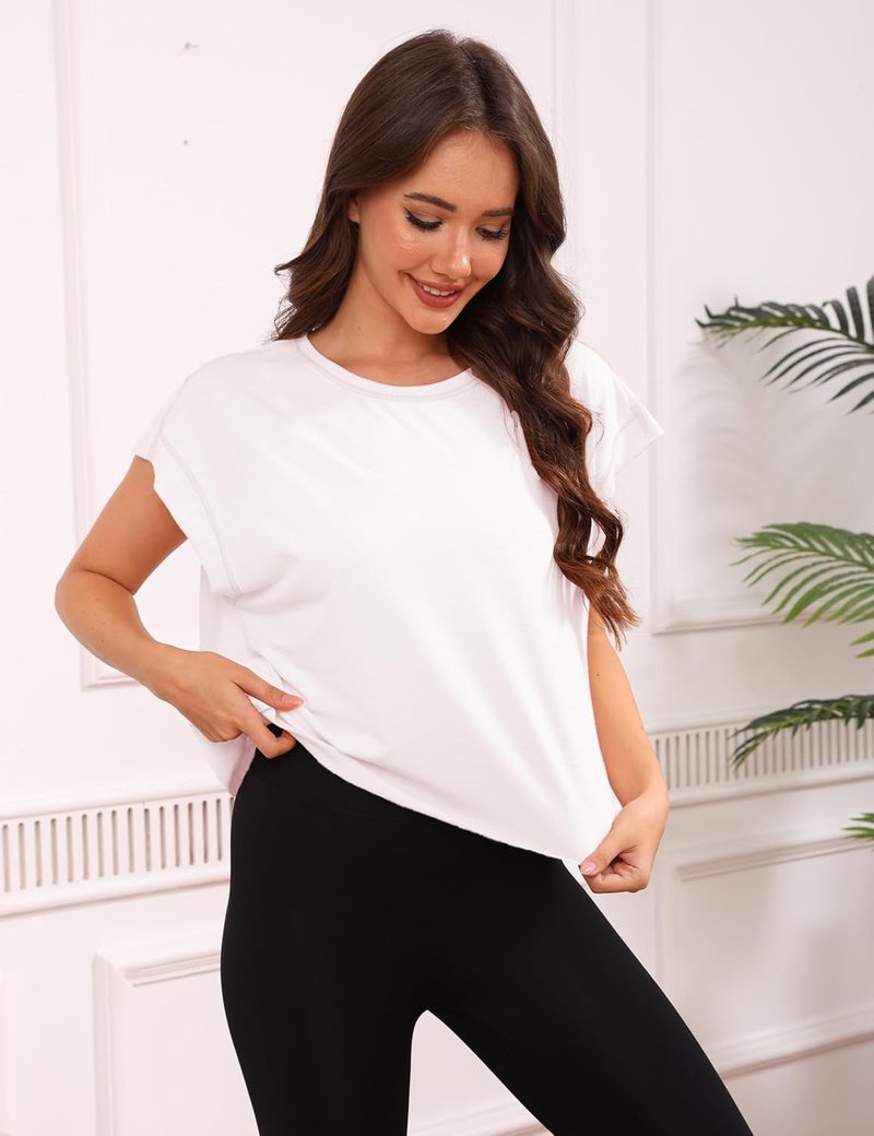 Open Back Tops for Women - Oversized Short Sleeve Athletic Crop Tees | Y2K Backless Workout Shirts
