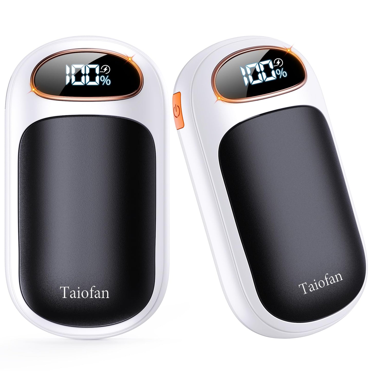 Taiofan Rechargeable Hand Warmer 2 Pack, LED Display & 4 Levels, Ultrathin Electric Hand Warmers Portable USB Pocket Heater Fits Gloves for Hunting Essentials, Camping, Raynauds, Gifts for Christmas