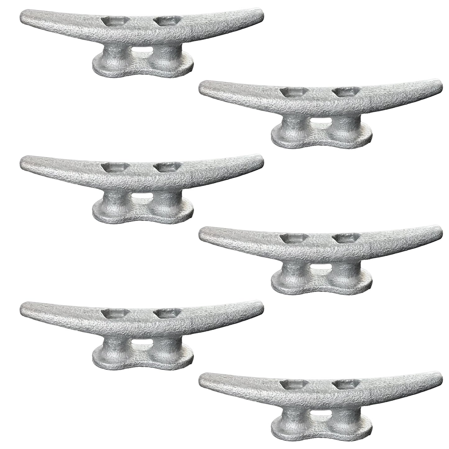 Laorde Cast Iron Dock Cleats 4 inch Small Boat Cleats Galvanized Marine Grade Rope Cleat for Mooring, Pier, Canoe, Nautical Maritime Decor, Tie Down (4 Pack)