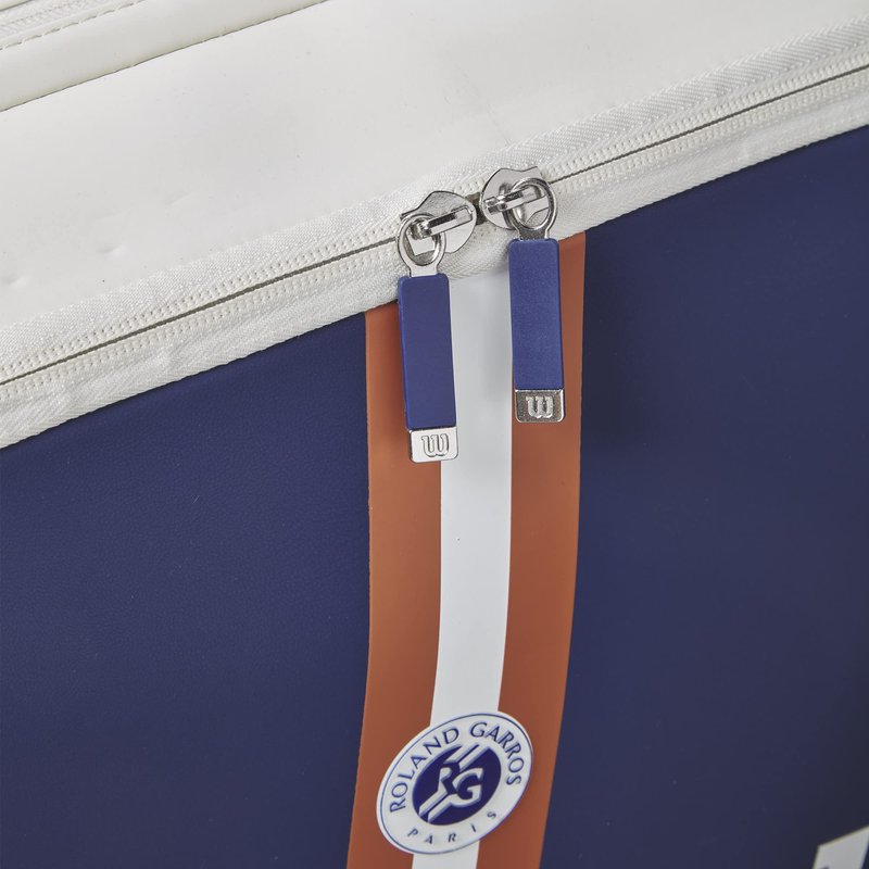 Wilson Roland Garros Super Tour Tennis Racket Bag - Navy/White, Holds up to 15 Rackets