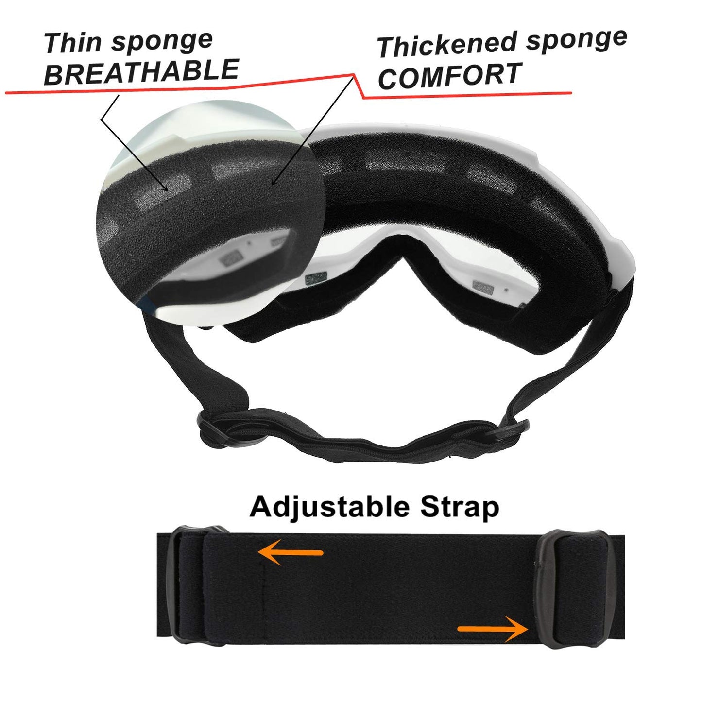LJDJ Motorcycle Goggles with Removable Face Mask - Dirt Bike ATV Motocross Eyewear Anti-UV Adjustable MX Riding Offroad Cycling Motorbike Protective Glasses Racing Combat Tactical Military Goggles