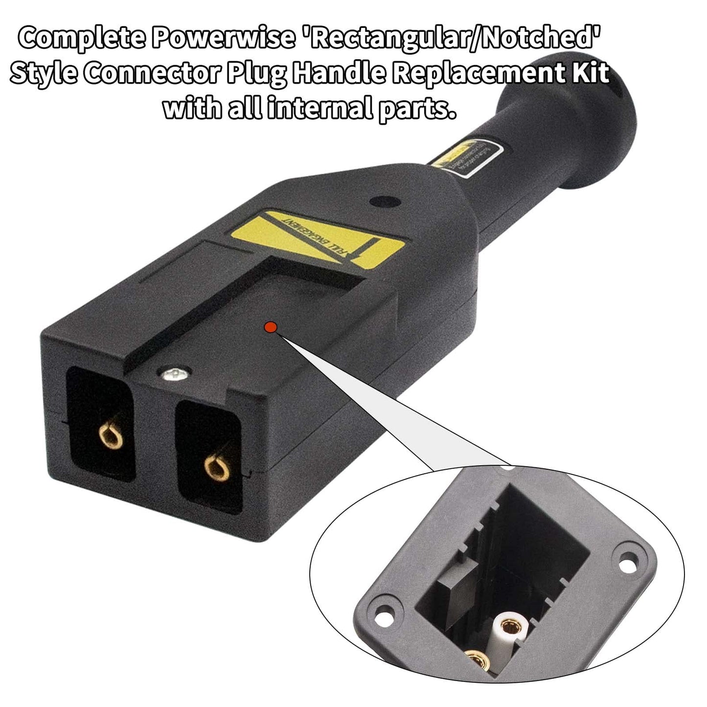 Panglong EZGO 48V Powerwise Charger Plug Dc Rectangular Style Plug Handle for Golf Cart -73051G20