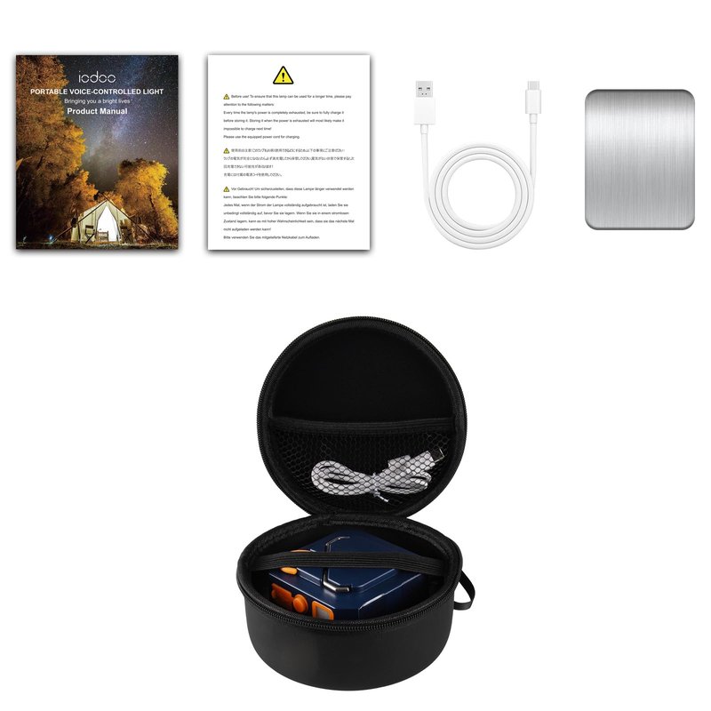 10000mAh 4000LM Rechargeable Camping Light , 7200K Hanging Camping Lantern Waterproof Tent Lights with Portable Bag and Voice Control(Offline),Best Gift for Parents Dad Mom Friends Christmas (30W)