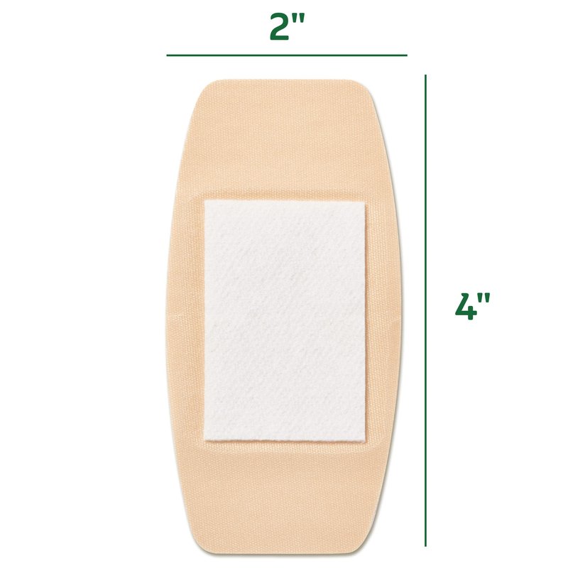 CURAD Naturals Aloe Vera & Vitamin E Bandages 2" x 4", Individually Wrapped Sterile Bandage, First Aid Kit Essential, Protects Scrapes and Cuts, Absorbent and Self-Adhesive, 8-Count-4 Boxes
