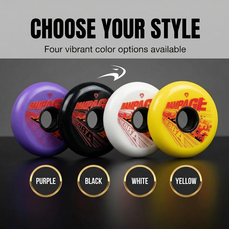 Flying Eagle Rampage Wheels for Skates - Inline Skates Men & Women for Urban Freeskating, Inline Skate Wheels, Outdoor Skate Wheel Replacement, 88A Hardness, Pack of 4, Purple, 80 MM