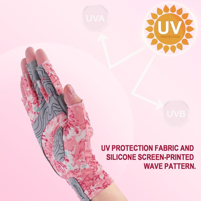 Palmyth UV Protection Fishing Gloves - Fingerless UPF50+ Sun Gloves for Kayaking, Hiking & Paddling | Unisex