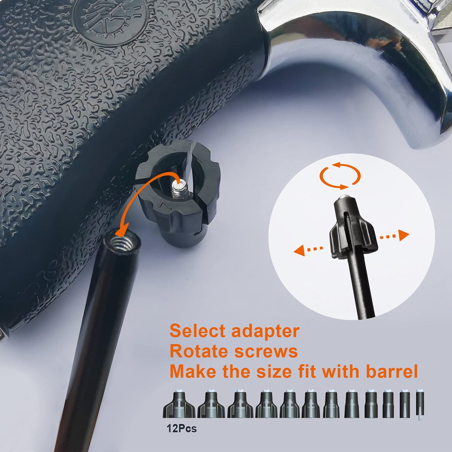 Bayattoo Universal Green Laser Bore Sight Kit for .177 to 12ga Multiple Caliber, Barrel Laser Boresighter with Press Switch for Rifles and Handgun Hunting Scopes with 2 Batteries