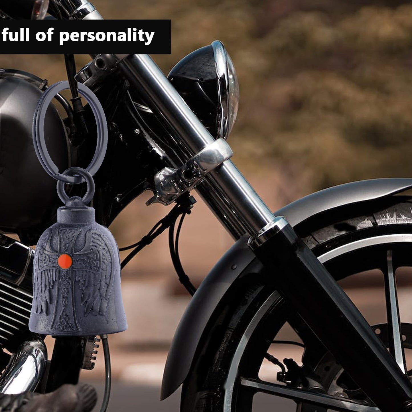 Motorcycle Cross Bell - Motorcycle Celtic Bell for Men Women, Guard Riding Safety