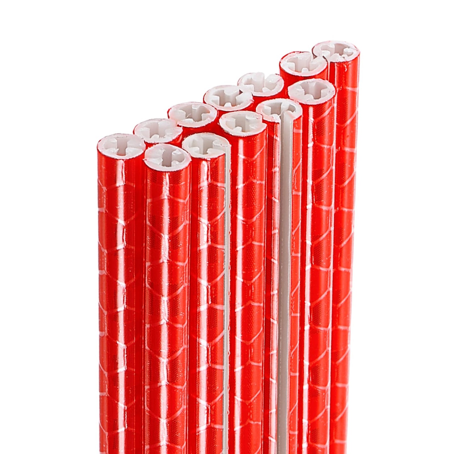 HARFINGTON 12pcs Bike Reflective Spoke Skins 0.2" Plastic Bicycle Spoke Reflectors Spoke Covers Trim Wrap Wheel 360°Visibility for Road Mountain Bike Motorcycles Decoration, Red