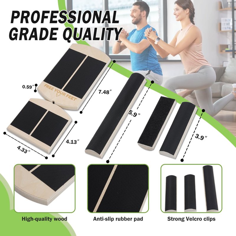 Adjustable Ankle Balance Board - Non-Slip Plantar Fasciitis Rehab Trainer for Home Gym, Side kick Axis Board Ankle Tool, Courtyard, Office, Travel, Rehabilitation Room