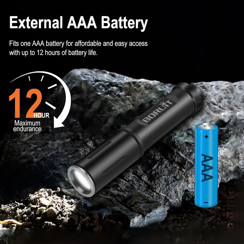 Compact Keychain Flashlight - Mini EDC LED Light, AAA Battery Powered for Travel & Emergencies | Lightweight Design