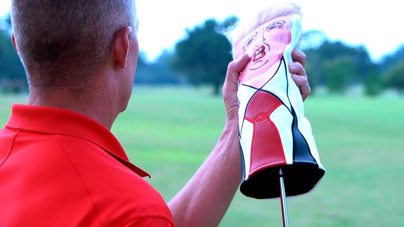 Donald-T Save America Golf Driver Headcover | Great Gift for Republican Golfers | Premium Leather Exterior and Soft Protective Interior Fits Any Size Driver