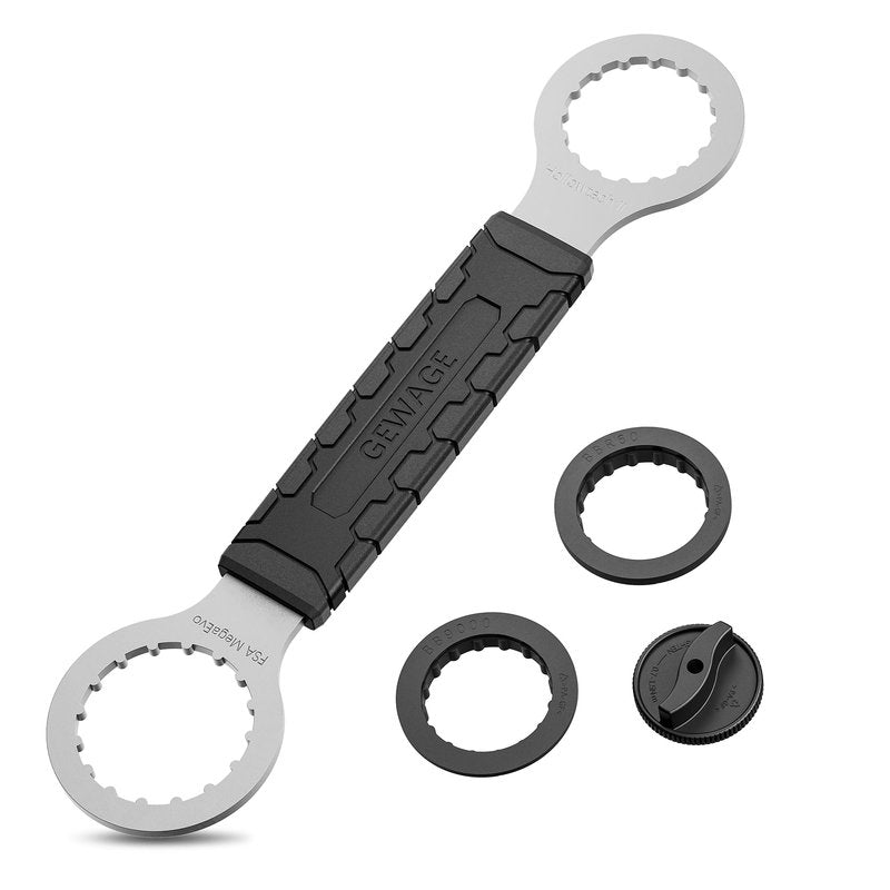 Bicycle Bottom Bracket Tool - Bottom Bracket Removal Install Tool Compatible with Shimano Hollowtech II/BB9000, BBR60,FSA MegaEvo - BB Remover with Crank cap wrench(FSA MegaEvo)