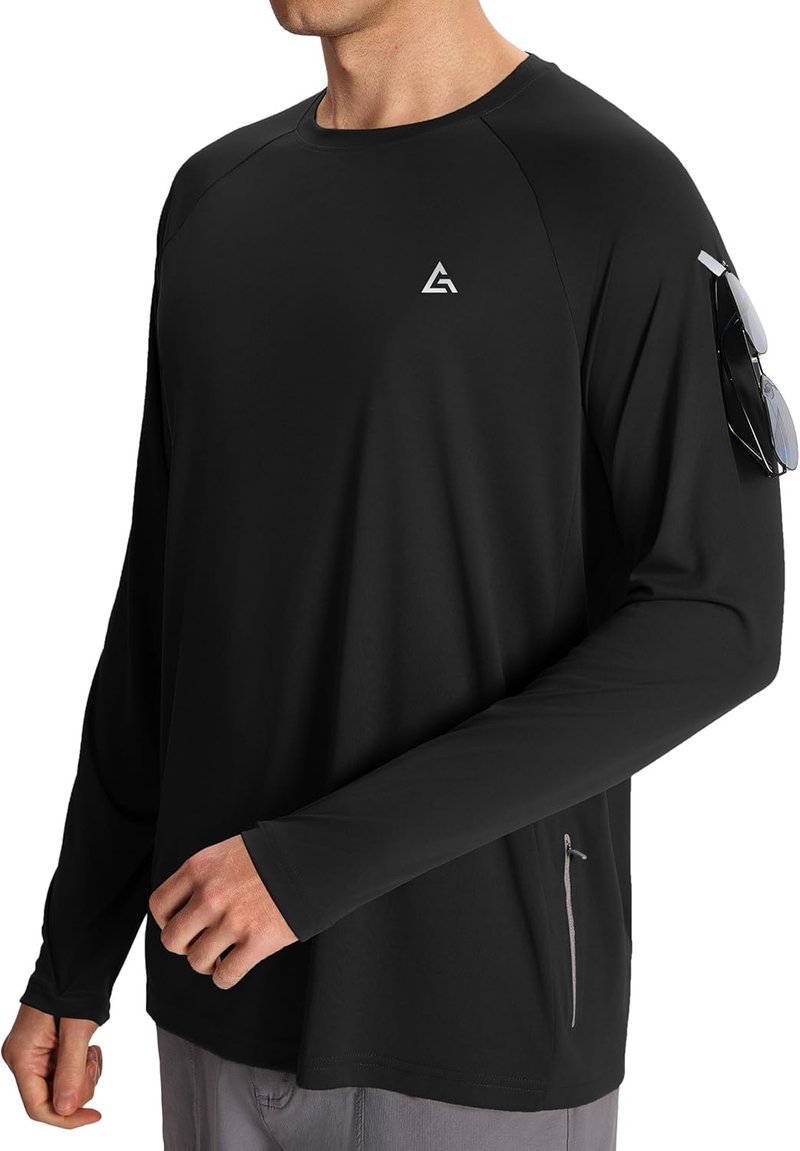 Men's Sun Protection Shirt - UPF 50+ Long Sleeve UV Rash Guard for Fishing & Beach | Quick Dry Athletic Wear