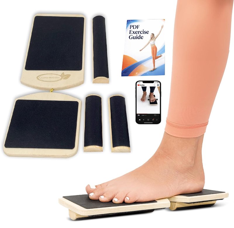 Single Leg Balance Board - Ankle & Foot Exerciser Strengthener, Physical Therapy for Sprained Ankles, Foot Stretcher for Plantar Fasciitis