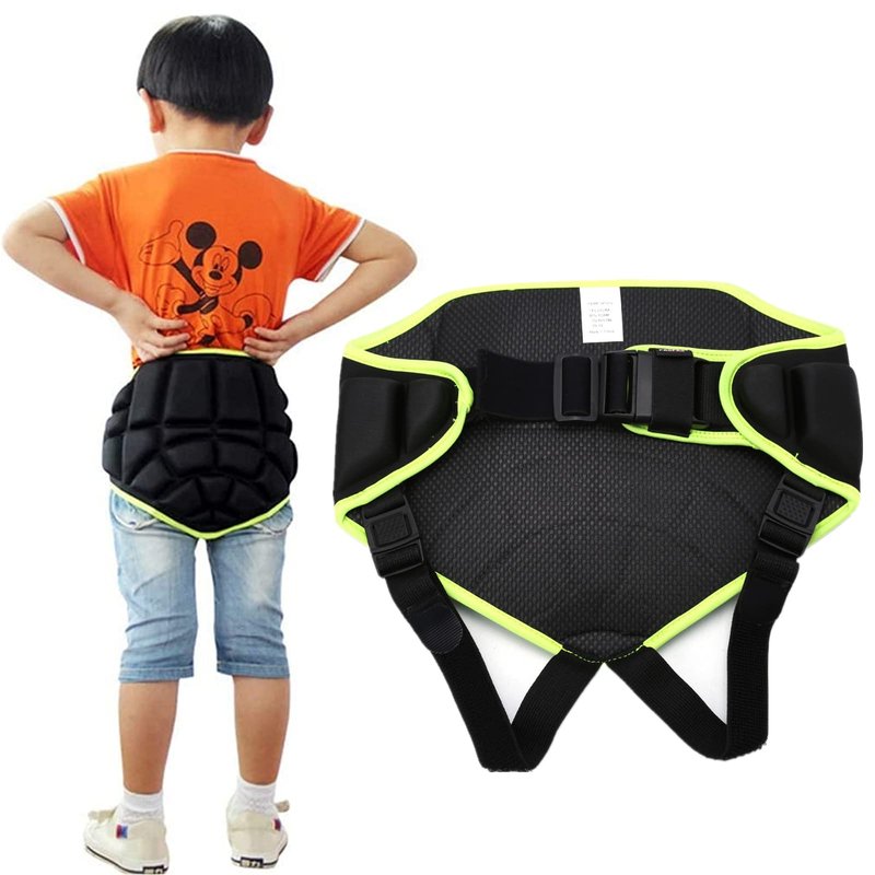 FILFEEL Protective Butt Pad, Children Extreme Sports Hip Pad Hockey Ski Snow Boarding Skate Hip Mat Padded Impact Shorts (Children Under 12 Years Old)