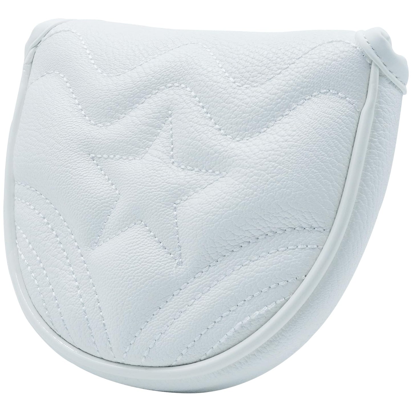 Gbourly Golf Club White Star Mallet Putter Cover PU Leather Headcover with Magnetic Closure