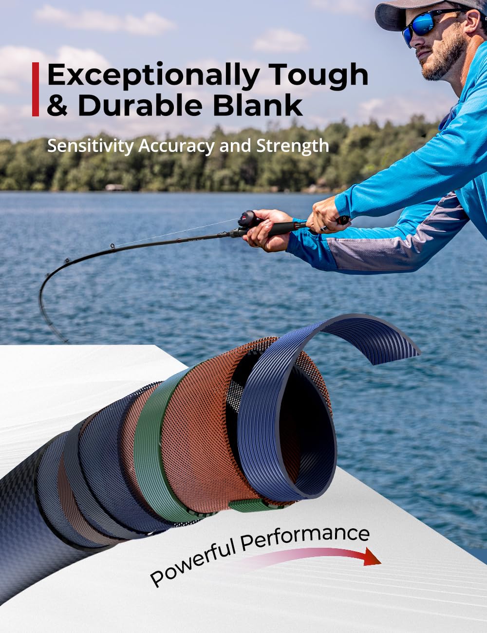 Piscifun Torrent Baitcaster Rod Portable One Piece Casting Rod Durable Lightweight Sensitive Baitcasting Fishing Rod (7' M-F)