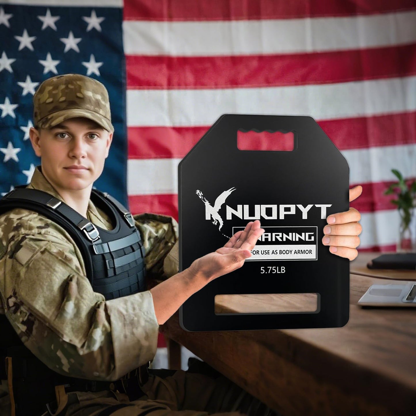 2PCS Weighted Vest Plates,5.75LB Tactical Weights Plate For Vest,Multi Functional Steel Weighted Plates for Heavy Workouts,Fitness,Hiking,Push Ups,Pull-up Exercises and Running（Black）