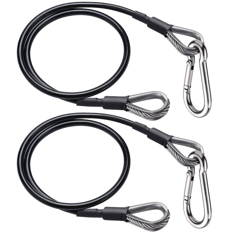 TOBWOLF 2PCS 20" Gym Extension Cable, Fitness Extension Rope Attachment for Home & Gym Accessories, Replacement Gym Cables Machine Extension for LAT/Tricep Pull Down & Leg Extensions Machine