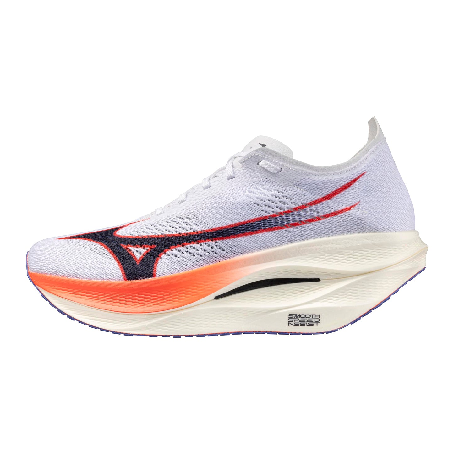 Mizuno Wave Rebellion Pro 3 Unisex Running Shoe | Neutral Road-Trail Runner | White-Baritone Blue | US Unisex 12