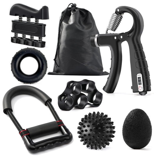 SOUFORCE Hand Grip Strengthener Kit (7 Pack), Adjustable Grip Strength Trainer, Forearm Workout Trainer, Finger & Hand Strength Exerciser for Muscle Building & Grip Strength Recovery