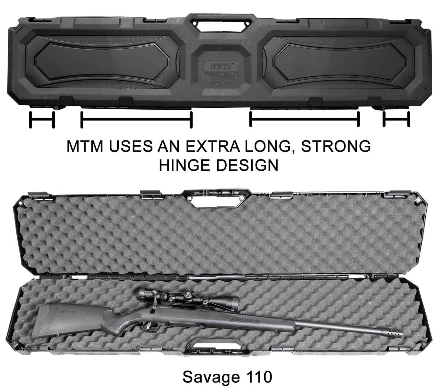 MTM RC51 Single Scoped Rifle Case 51, USA Made, Black