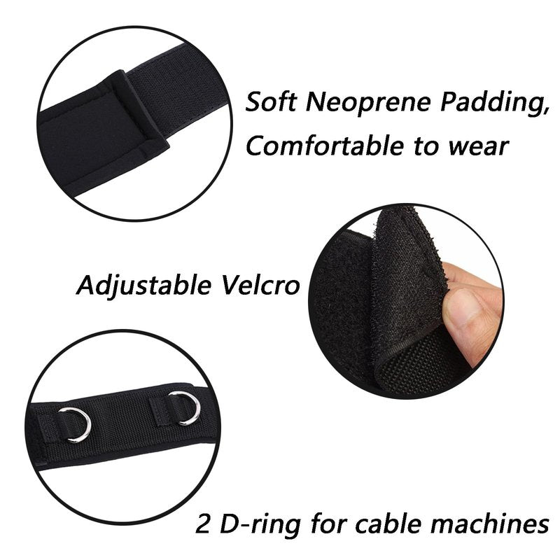 LOOEEL 2Pcs Fitness Thigh Straps Soft Neoprene Padded Fitness Leg Exercise Attachment Adjustable Thigh Resistance Belt for Machines Gym Workout Speed Exercise Taekwondo Football Running