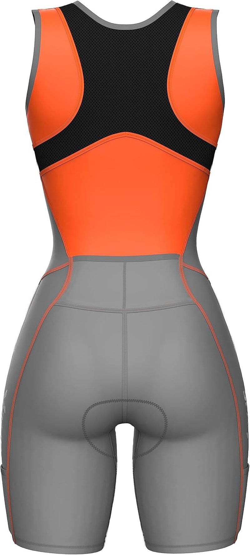Sparx Women's Triathlon Suit - Tri Short for Racing, Cycling & Swimming | 2XL, Gray/Orange