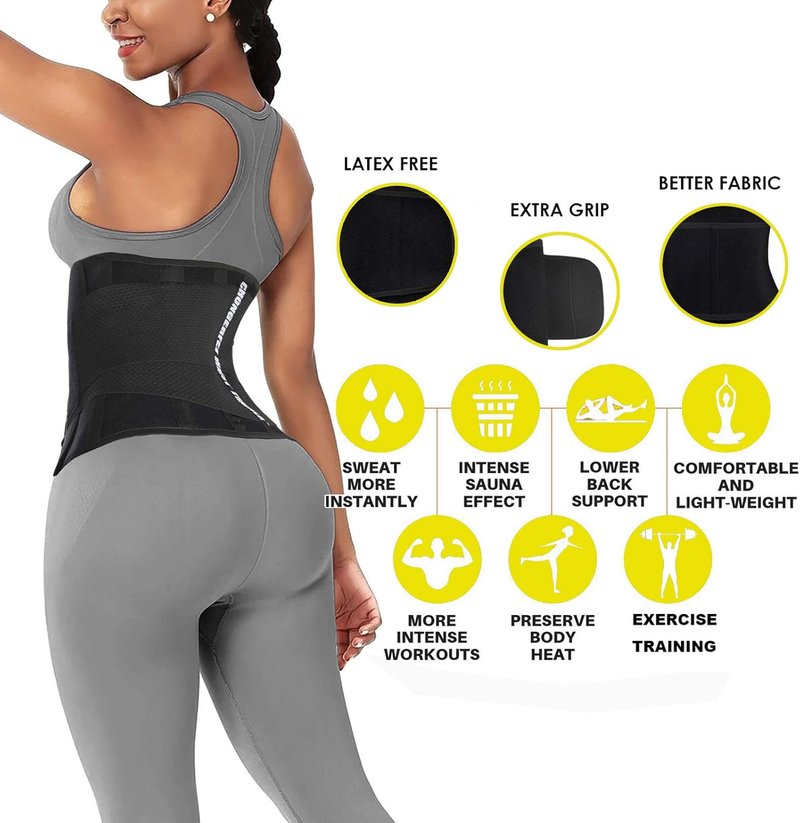 Waist Trainer Belt for Women & Men - Tummy Control Ab Trimmer | Adjustable Size for Optimal Comfort