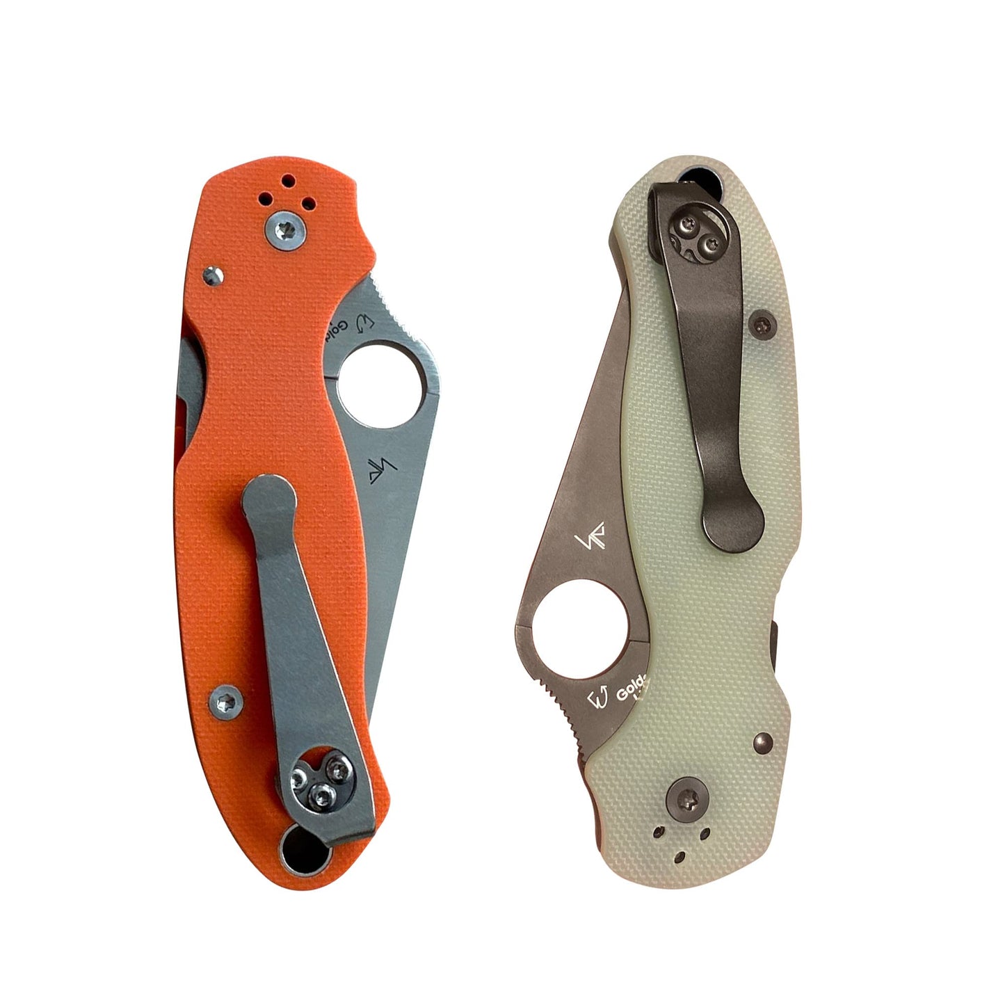 Titanium Deep Carry Pocket Clip for Spyderco Para 3 and Smock Knives, Premium Custom-made Pocket Clip with 3 Pieces Screws, Black
