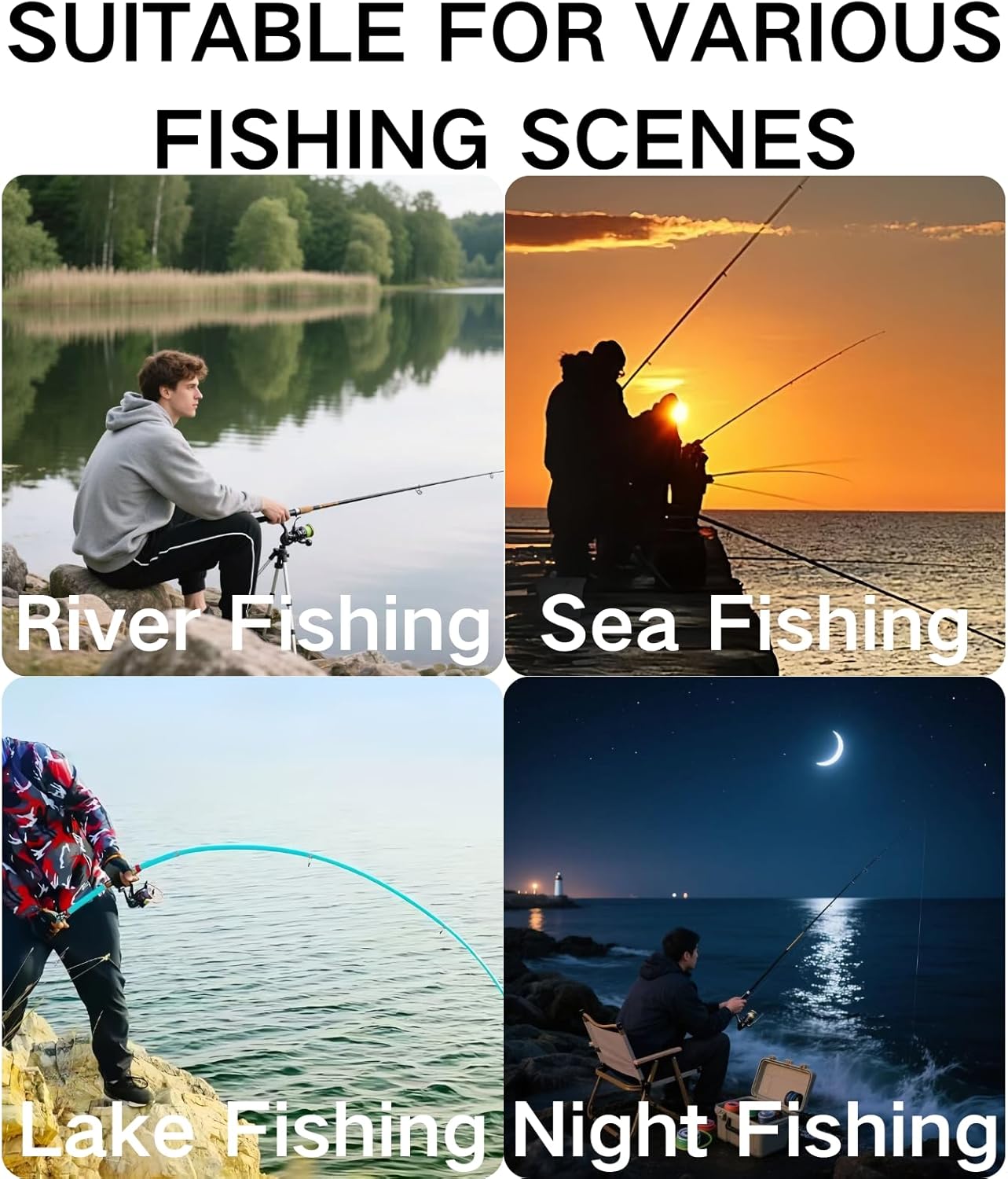 Fishing Bite Alarm - 2-Piece Sensitive Electronic Alerts with LED Lights | Perfect for All Fishing Scenarios